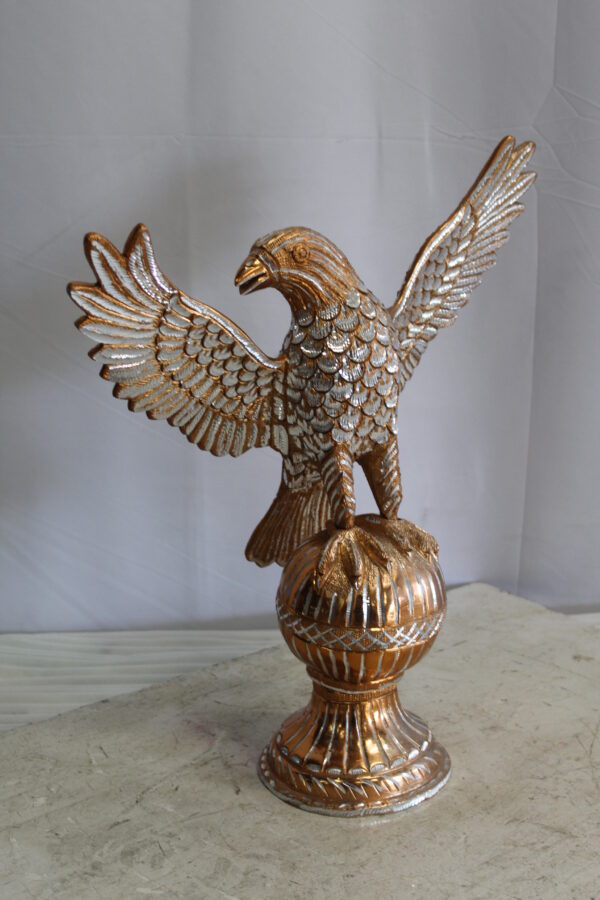 Golden Touched Aluminum Eagle Statue Majestic Home Accent 18" x 7" x 19"H - Image 4