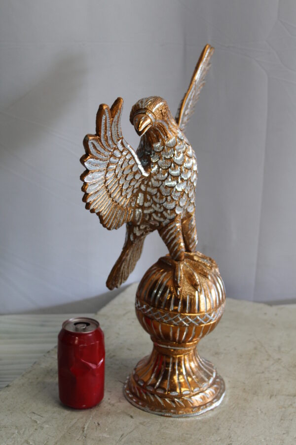 Golden Touched Aluminum Eagle Statue Majestic Home Accent 18" x 7" x 19"H - Image 5