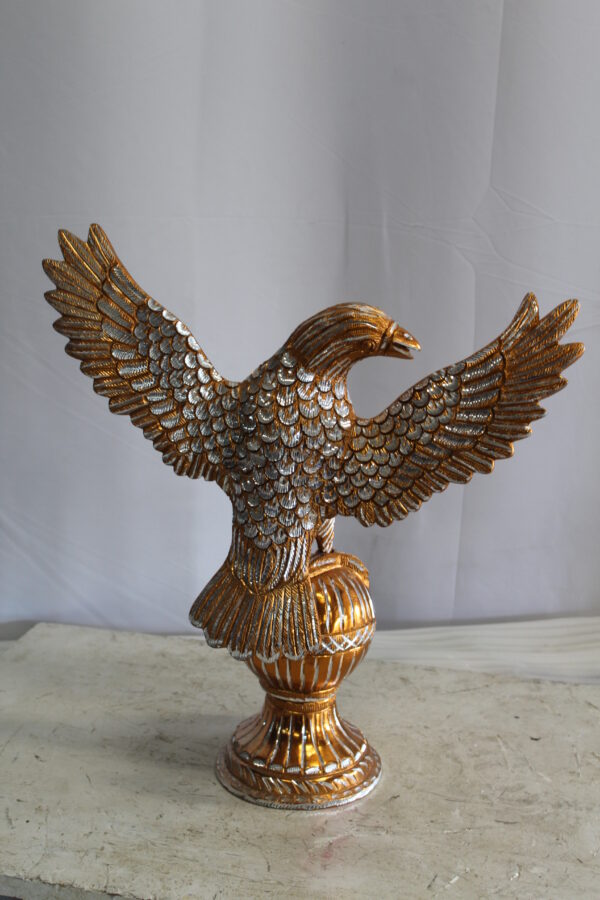Golden Touched Aluminum Eagle Statue Majestic Home Accent 18" x 7" x 19"H - Image 8