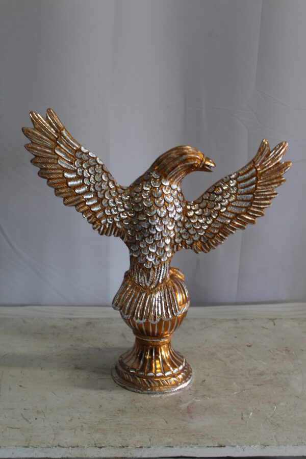 Golden Touched Aluminum Eagle Statue Majestic Home Accent 18" x 7" x 19"H - Image 9