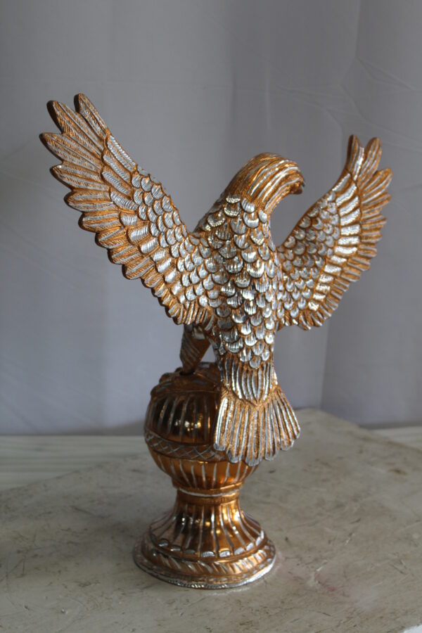 Golden Touched Aluminum Eagle Statue Majestic Home Accent 18" x 7" x 19"H - Image 10