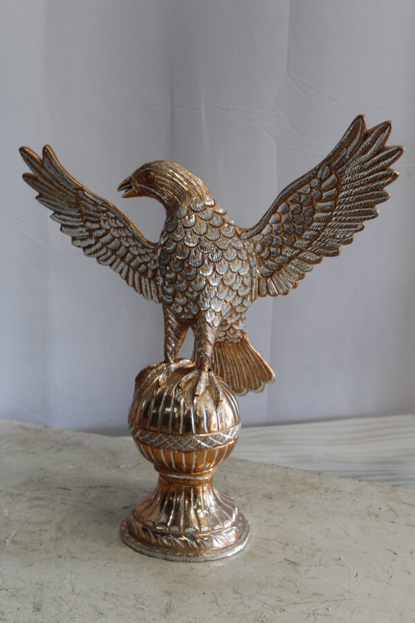 Golden Touched Aluminum Eagle Statue Majestic Home Accent 18" x 7" x 19"H - Image 13