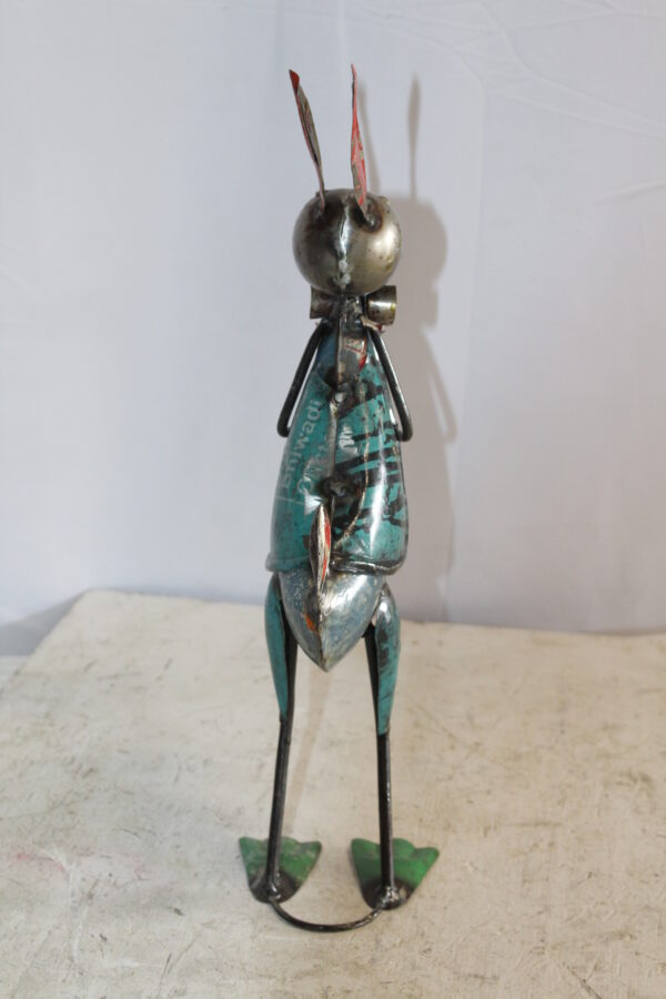 Graceful Thin Metal Bunny Statue, a Whimsical Decor Delight 7" x 4" x 18"H - Image 10