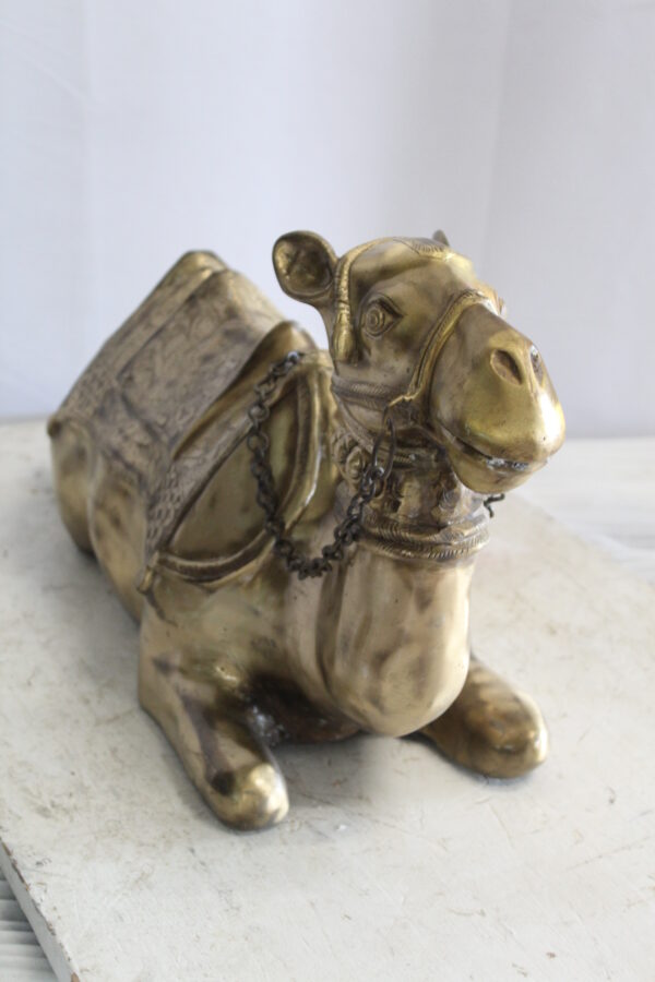 Metal Camel Lying Statue, Desert Majesty for Your Décor 24" x 9" x 13"H - Image 6
