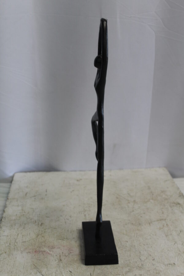 Aluminum Tree Pose Statue, Serene Yoga Decor 7" x 3" x 20"H - Image 5