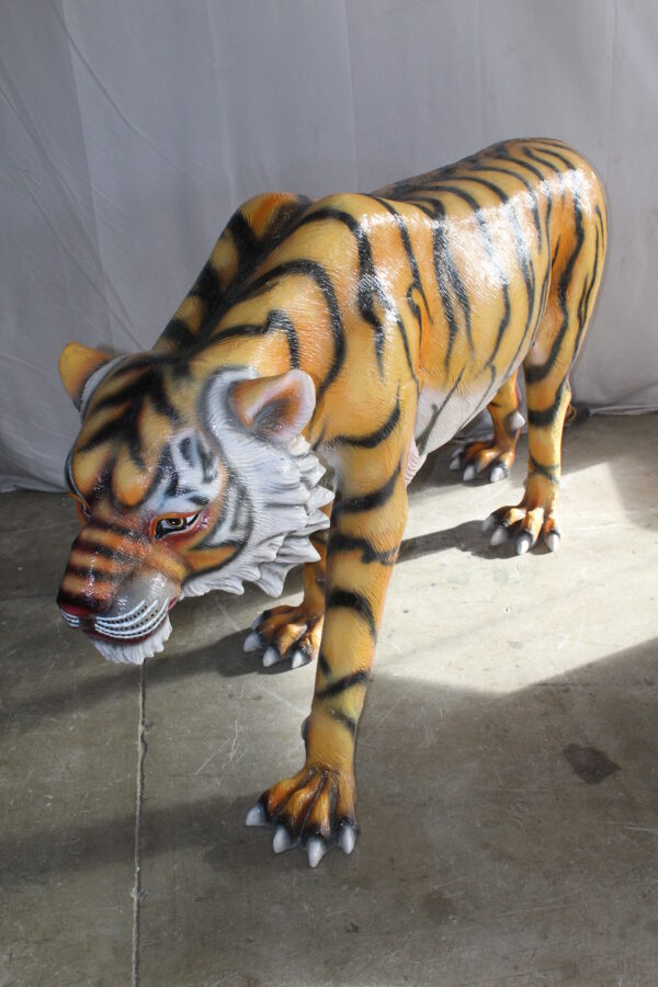 Life Size Fiberglass Tiger Statue, Captivating Majesty 92" x 20" x 40"H - Image 4