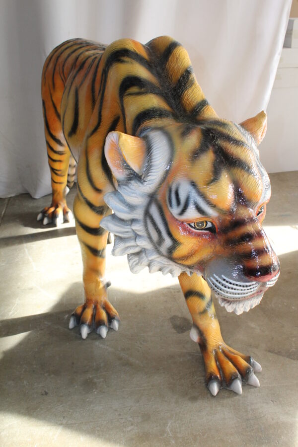 Life Size Fiberglass Tiger Statue, Captivating Majesty 92" x 20" x 40"H - Image 6