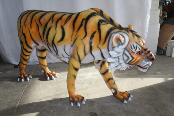 Life Size Fiberglass Tiger Statue, Captivating Majesty 92" x 20" x 40"H - Image 7