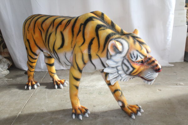 Life Size Fiberglass Tiger Statue, Captivating Majesty 92" x 20" x 40"H - Image 8