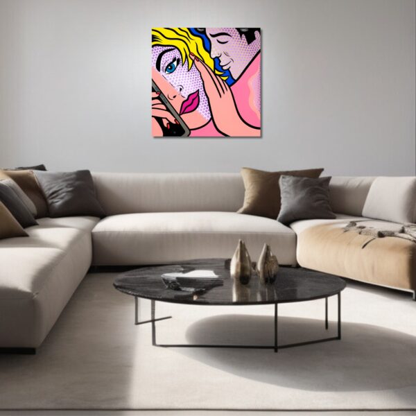 Whisper, Acrylic Painting, Stretched Canvas, Wall Art by Jozza 40" x 40" x 1" - Image 4