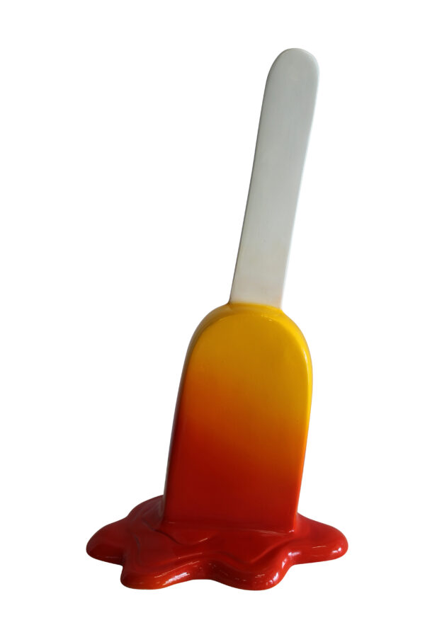 Red and Orange, Giant Popsicle made of Fiberglass 9" x 12" x 24"H