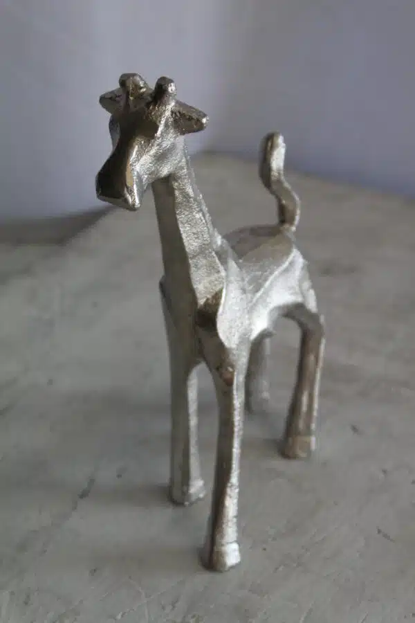 Aluminum Giraffe Statue, Elegant Miniature Accent for Any Space 7" x 3" x 10"H - Image 4