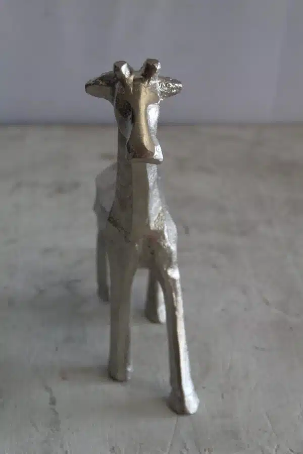 Aluminum Giraffe Statue, Elegant Miniature Accent for Any Space 7" x 3" x 10"H - Image 5