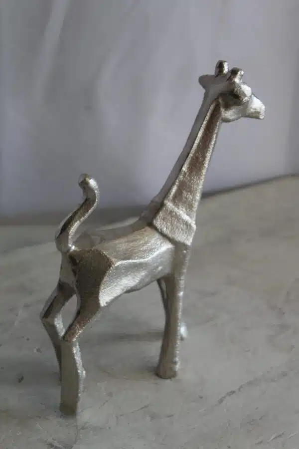 Aluminum Giraffe Statue, Elegant Miniature Accent for Any Space 7" x 3" x 10"H - Image 9