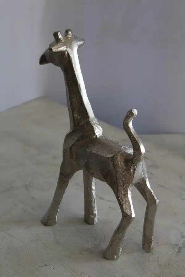 Aluminum Giraffe Statue, Elegant Miniature Accent for Any Space 7" x 3" x 10"H - Image 12