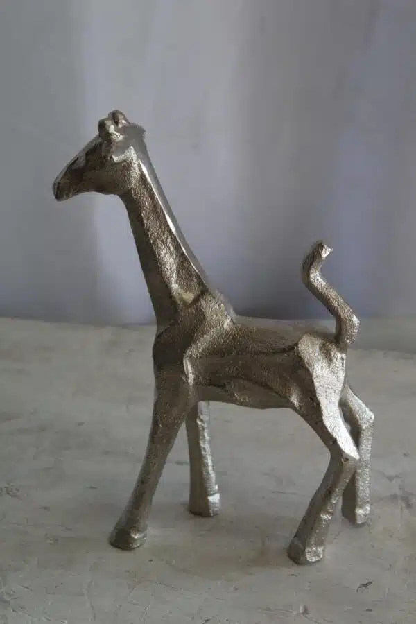 Aluminum Giraffe Statue, Elegant Miniature Accent for Any Space 7" x 3" x 10"H - Image 13