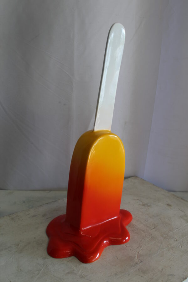 Red and Orange, Giant Popsicle made of Fiberglass 9" x 12" x 24"H - Image 4