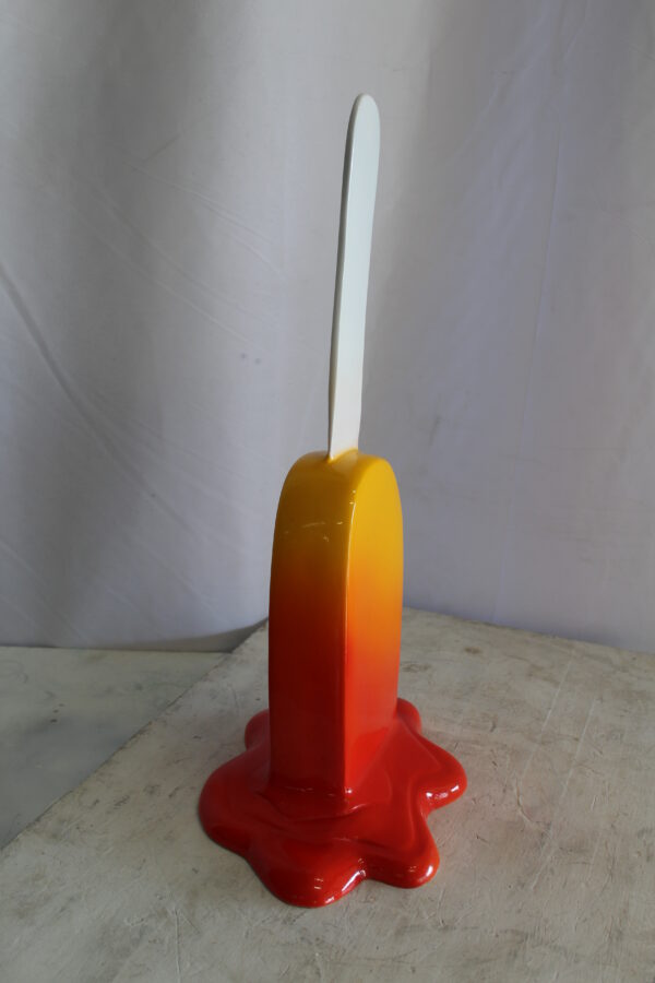 Red and Orange, Giant Popsicle made of Fiberglass 9" x 12" x 24"H - Image 5