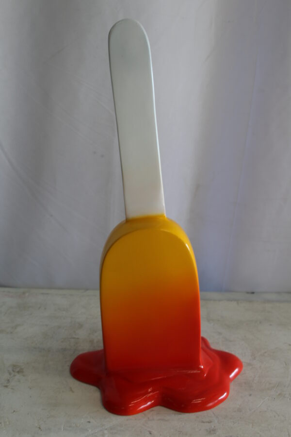 Red and Orange, Giant Popsicle made of Fiberglass 9" x 12" x 24"H - Image 8