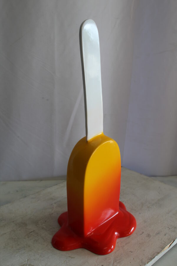 Red and Orange, Giant Popsicle made of Fiberglass 9" x 12" x 24"H - Image 9