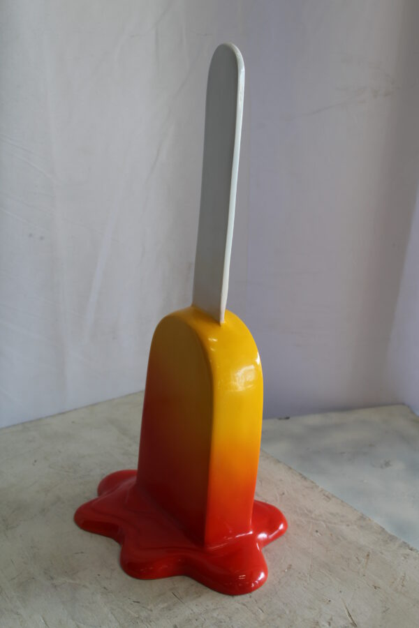 Red and Orange, Giant Popsicle made of Fiberglass 9" x 12" x 24"H - Image 11