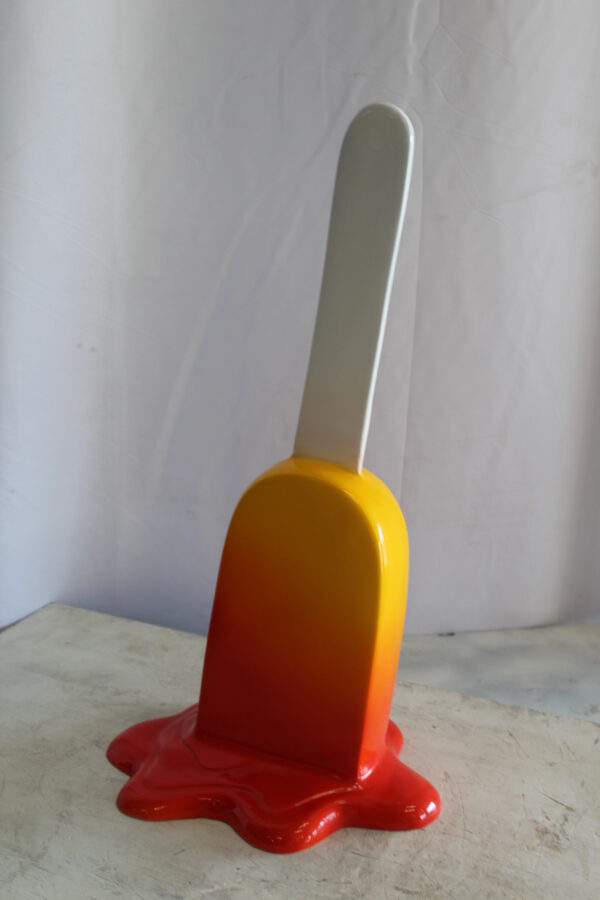 Red and Orange, Giant Popsicle made of Fiberglass 9" x 12" x 24"H - Image 12