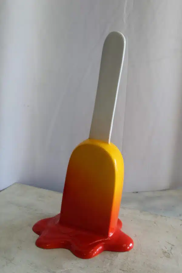 Red and Orange, Giant Popsicle made of Fiberglass 9" x 12" x 24"H - Image 12