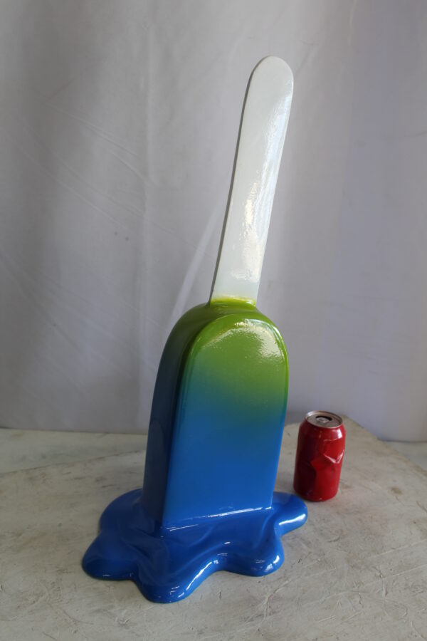 Green and Blue, Giant Popsicle made of Fiberglass 9" x 12" x 24"H - Image 3