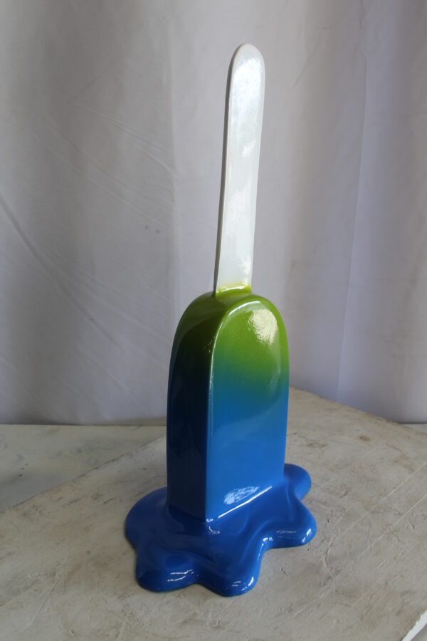 Green and Blue, Giant Popsicle made of Fiberglass 9" x 12" x 24"H - Image 4