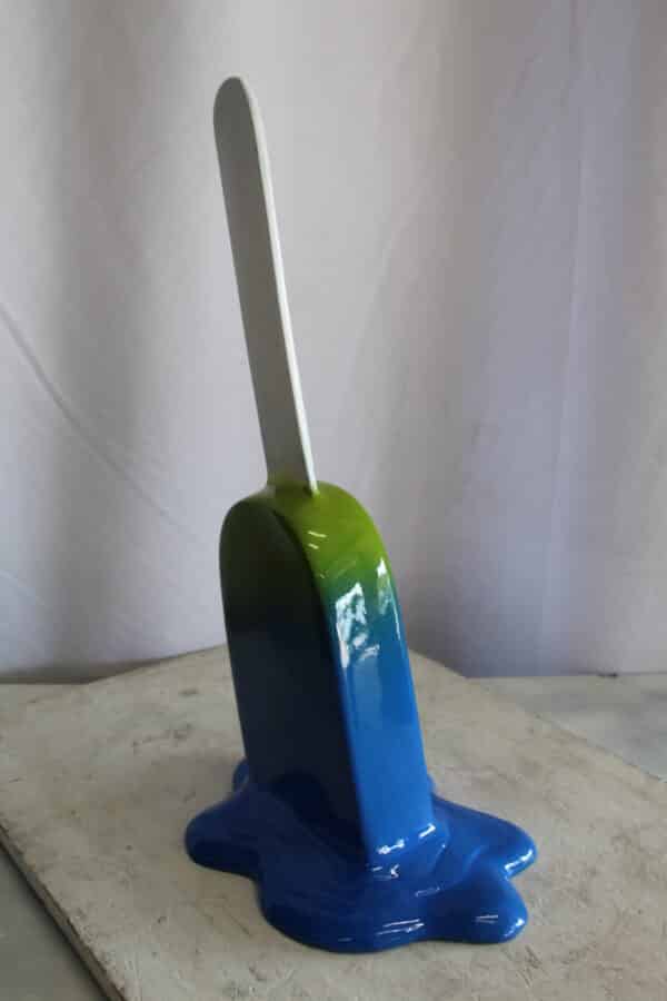 Green and Blue, Giant Popsicle made of Fiberglass 9" x 12" x 24"H - Image 6