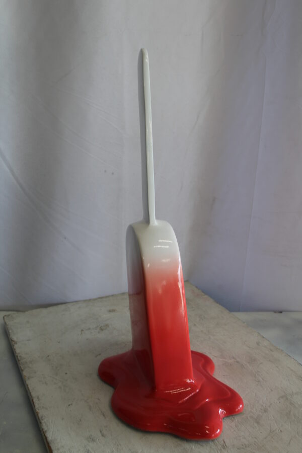 Red and White, Giant Popsicle made of Fiberglass 9" x 12" x 24"H - Image 6