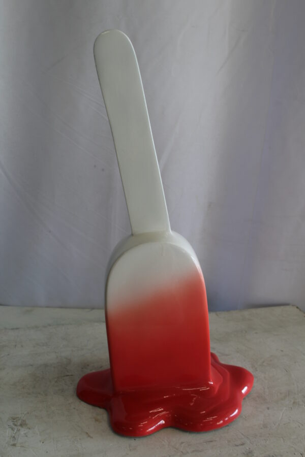 Red and White, Giant Popsicle made of Fiberglass 9" x 12" x 24"H - Image 8