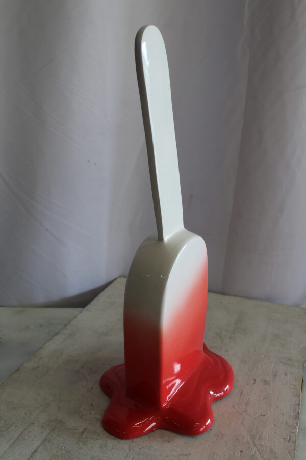 Red and White, Giant Popsicle made of Fiberglass 9" x 12" x 24"H - Image 9