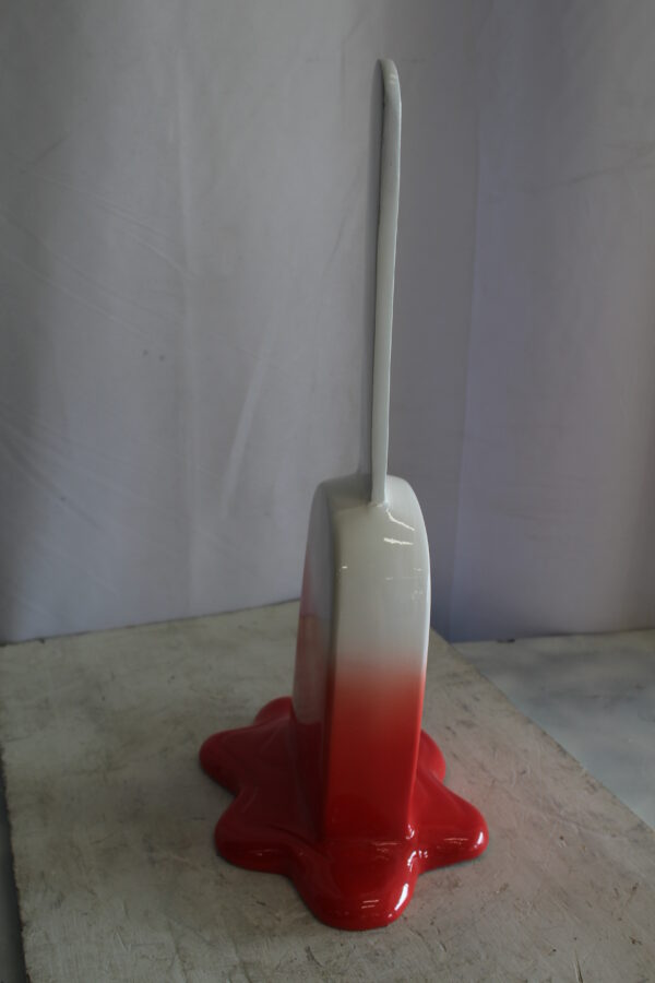 Red and White, Giant Popsicle made of Fiberglass 9" x 12" x 24"H - Image 10