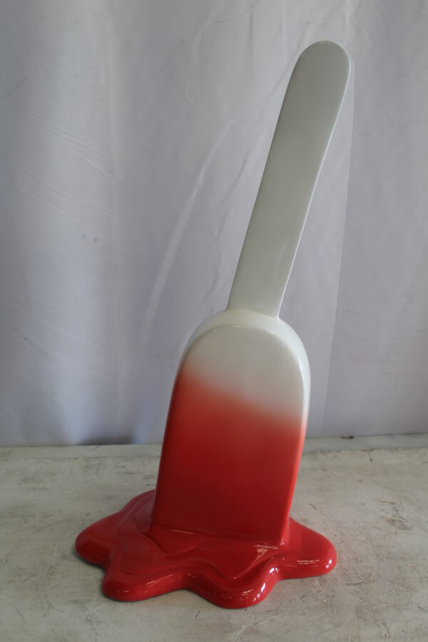 Red and White, Giant Popsicle made of Fiberglass 9" x 12" x 24"H - Image 12