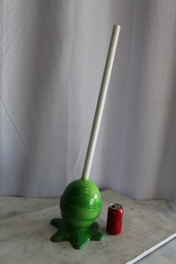 Green Oversized Fiberglass Lollipop Statue 10" x 10" x 34"H - Image 3