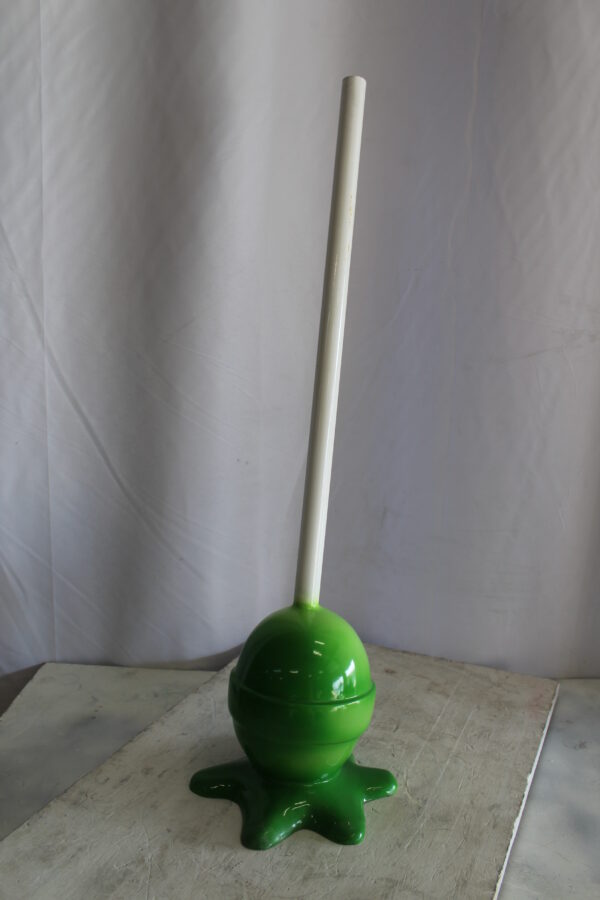 Green Oversized Fiberglass Lollipop Statue 10" x 10" x 34"H - Image 4