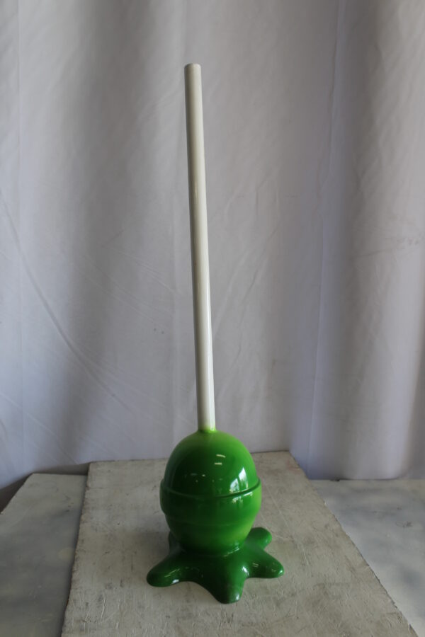 Green Oversized Fiberglass Lollipop Statue 10" x 10" x 34"H - Image 5