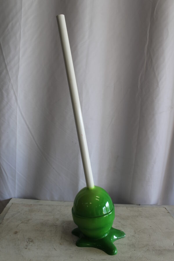 Green Oversized Fiberglass Lollipop Statue 10" x 10" x 34"H - Image 7