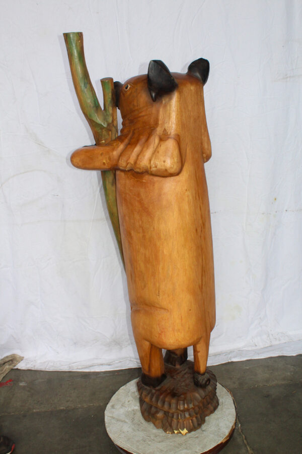 Wooden Giant Standing Pig Statue 25" x 16" x 65"H - Image 8