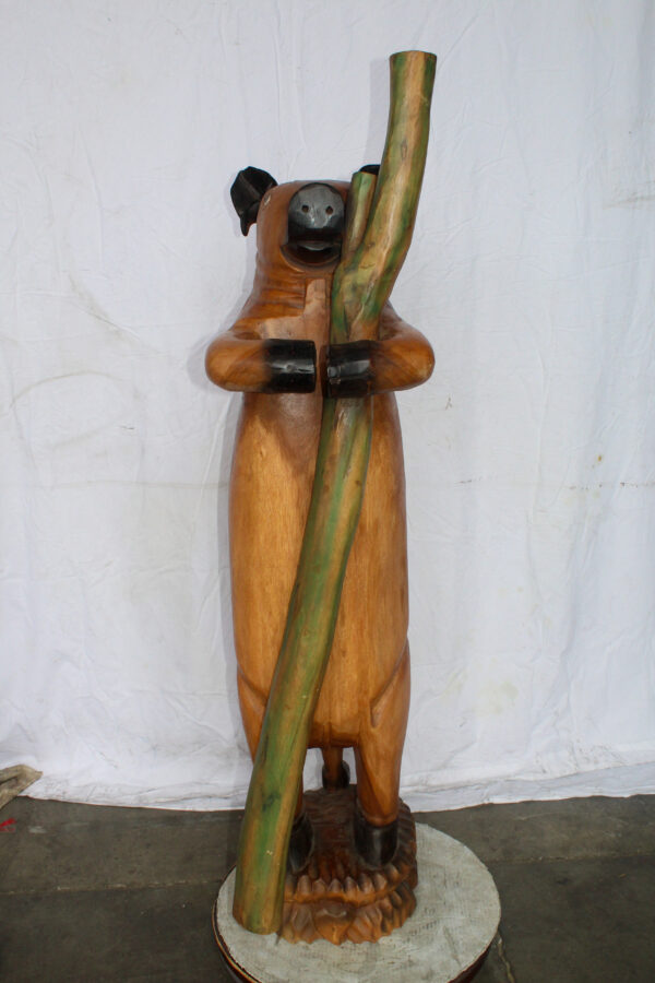 Wooden Giant Standing Pig Statue 25" x 16" x 65"H - Image 11