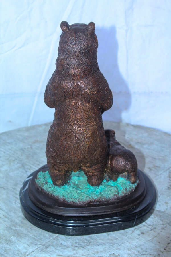 Bronze Cub And Mama Bear Statue, Perfect Wildlife Decor for Home 10" x 8" x 13"H - Image 8