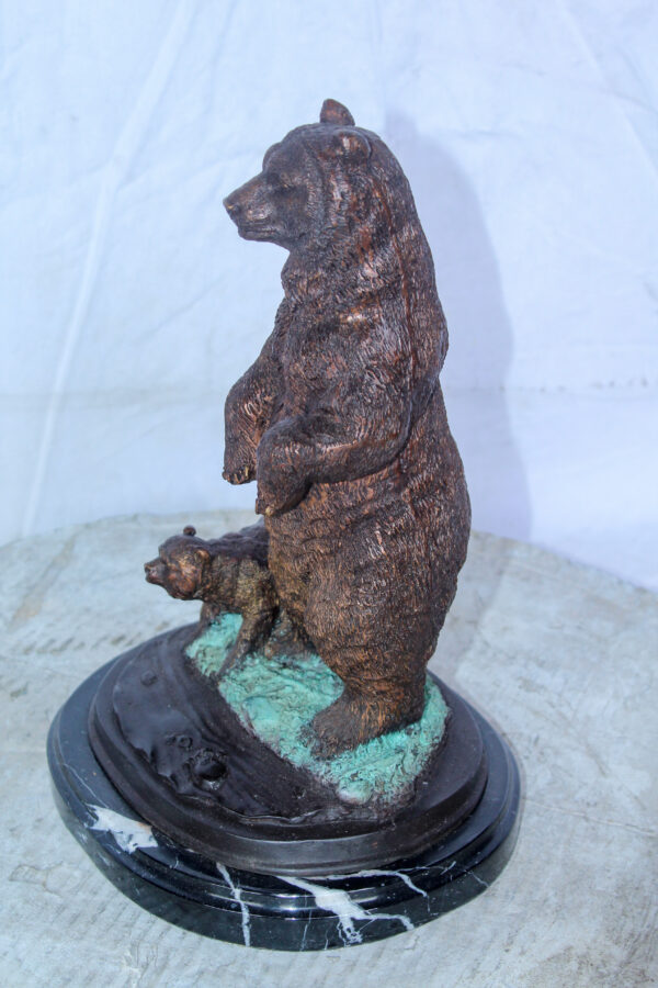 Bronze Cub And Mama Bear Statue, Perfect Wildlife Decor for Home 10" x 8" x 13"H - Image 10