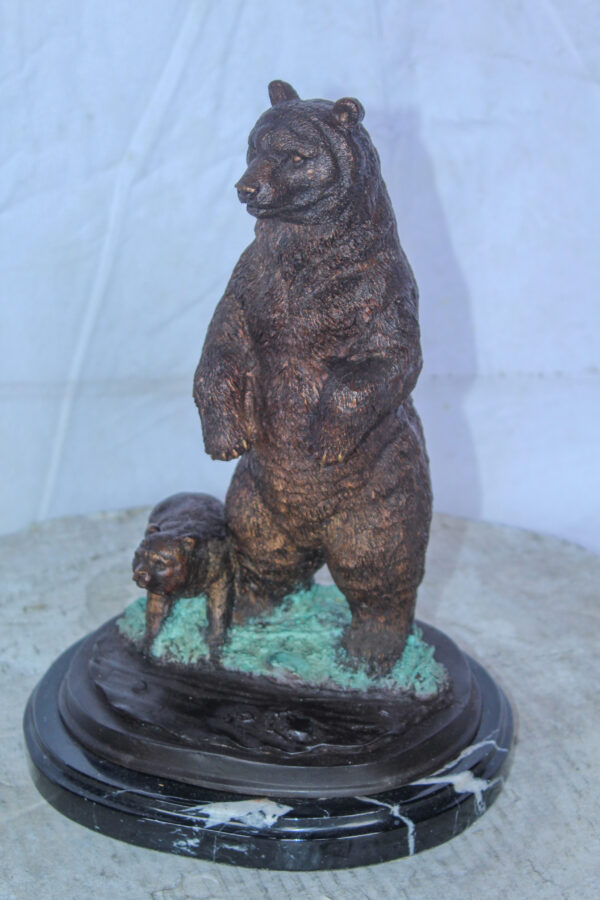 Bronze Cub And Mama Bear Statue, Perfect Wildlife Decor for Home 10" x 8" x 13"H - Image 11