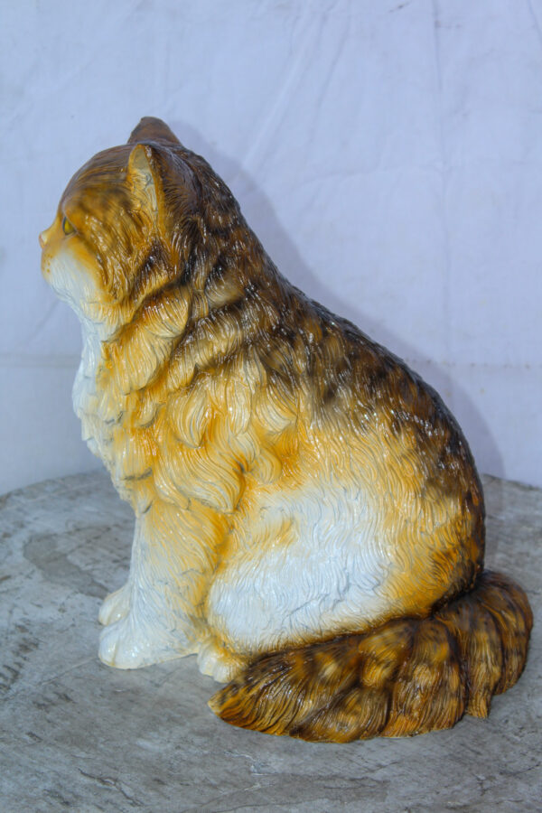 Brown Cat Sitting Bronze Statue, Charming for Cat Lovers 12" x 10" x 14"H - Image 10