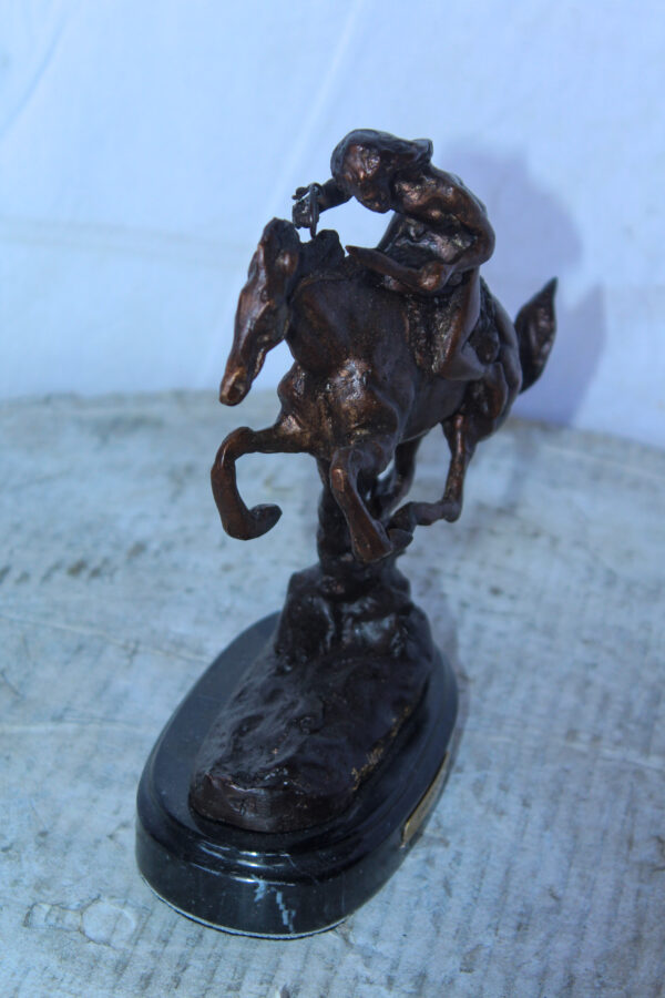 Cheyenne by Remington Bronze Statue Replica, Iconic Western Decor 9" x 3" x 9"H - Image 5