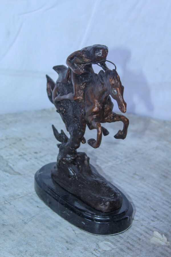 Cheyenne by Remington Bronze Statue Replica, Iconic Western Decor 9" x 3" x 9"H - Image 6