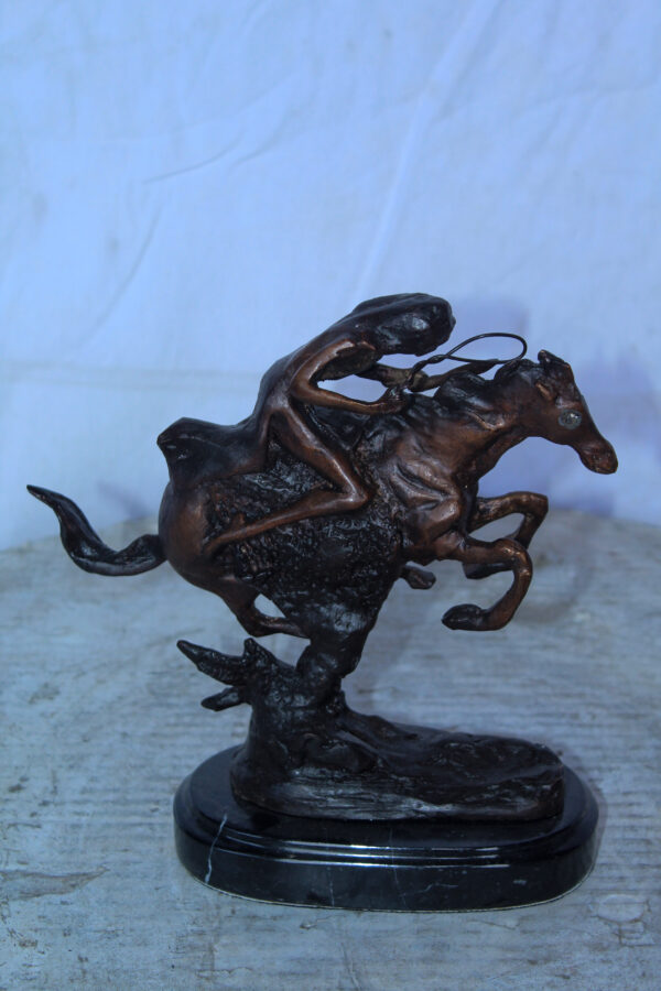 Cheyenne by Remington Bronze Statue Replica, Iconic Western Decor 9" x 3" x 9"H - Image 7