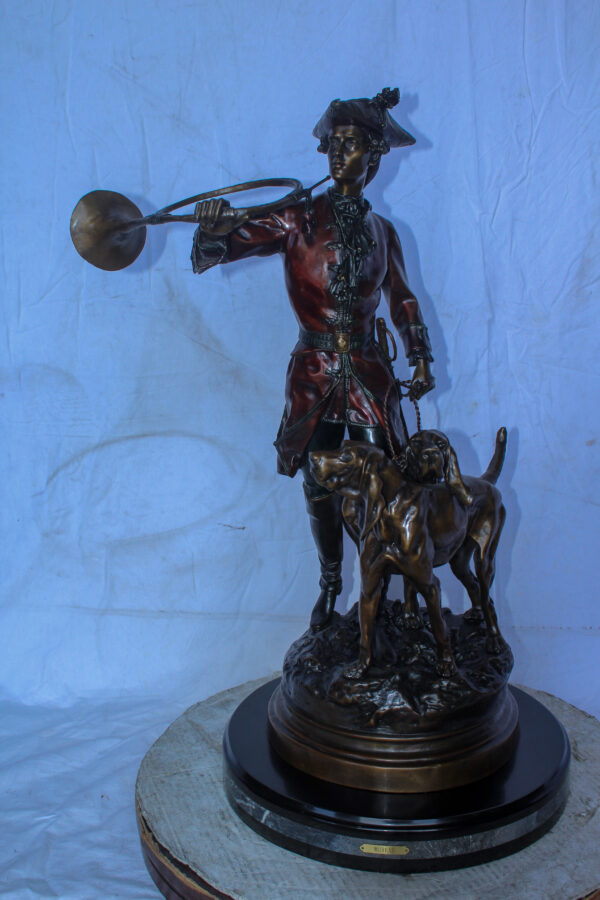 Hippolyte Moreau and Prosper Lecourtier Bronze Statue Replica 18" x 16" x 33"H - Image 3