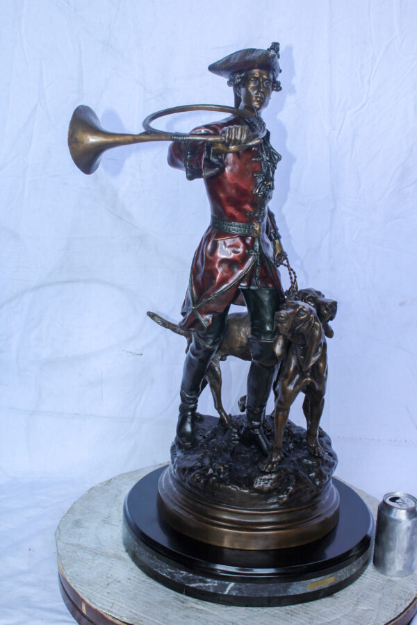 Hippolyte Moreau and Prosper Lecourtier Bronze Statue Replica 18" x 16" x 33"H - Image 5